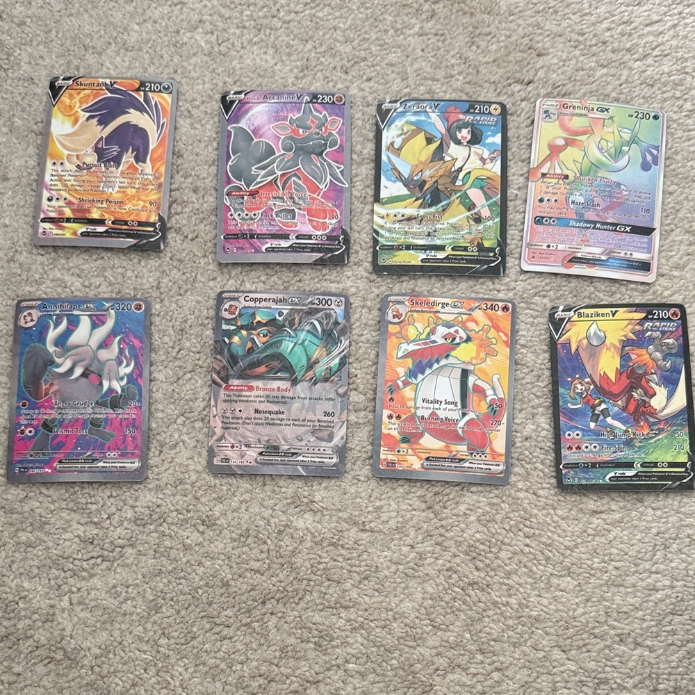 Colorful Pokémon Trading Card Set